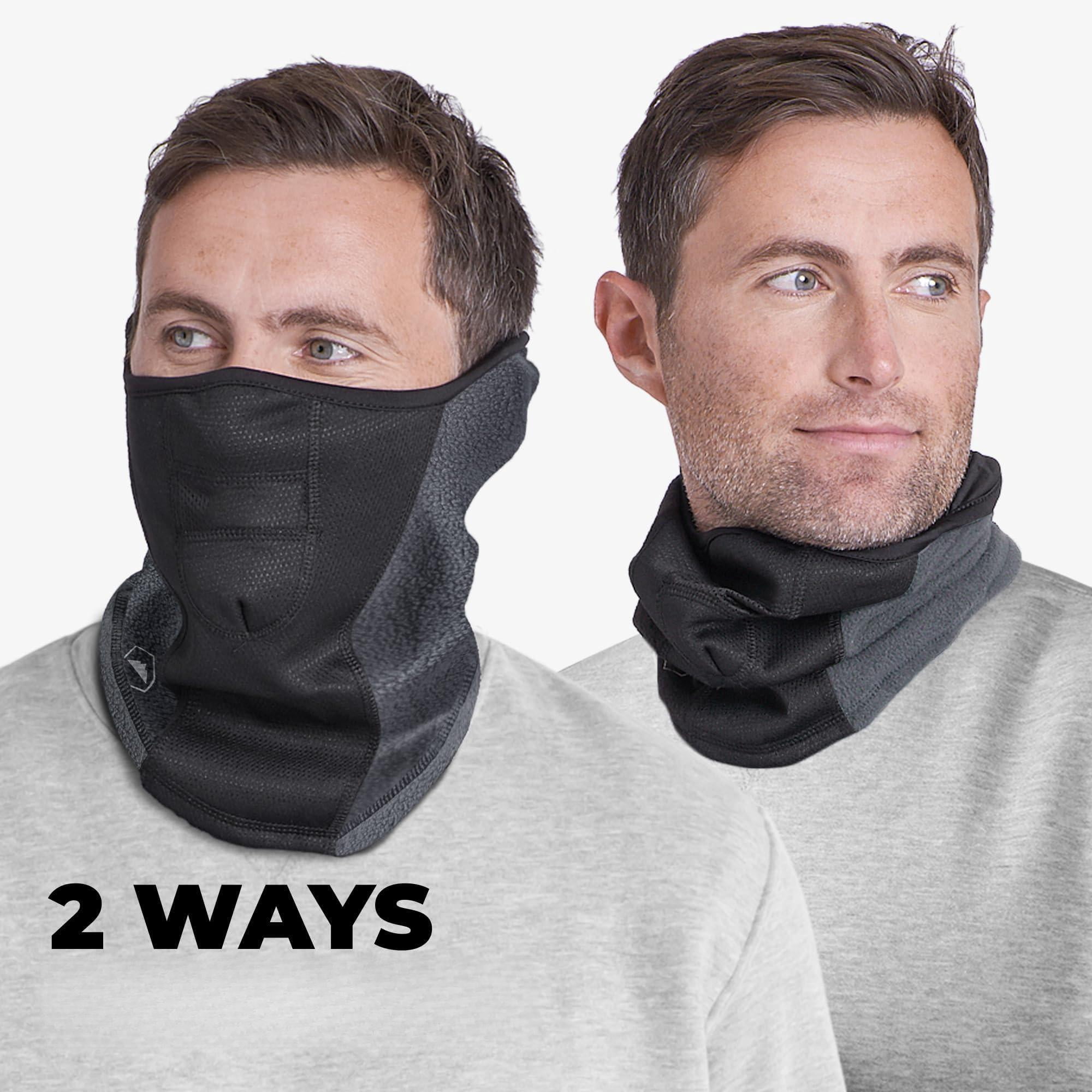 Half Ski Mask - Fleece Lined Winter Face Stretch Neck Gaiter For Cold Weather Gear Skiing Accessories