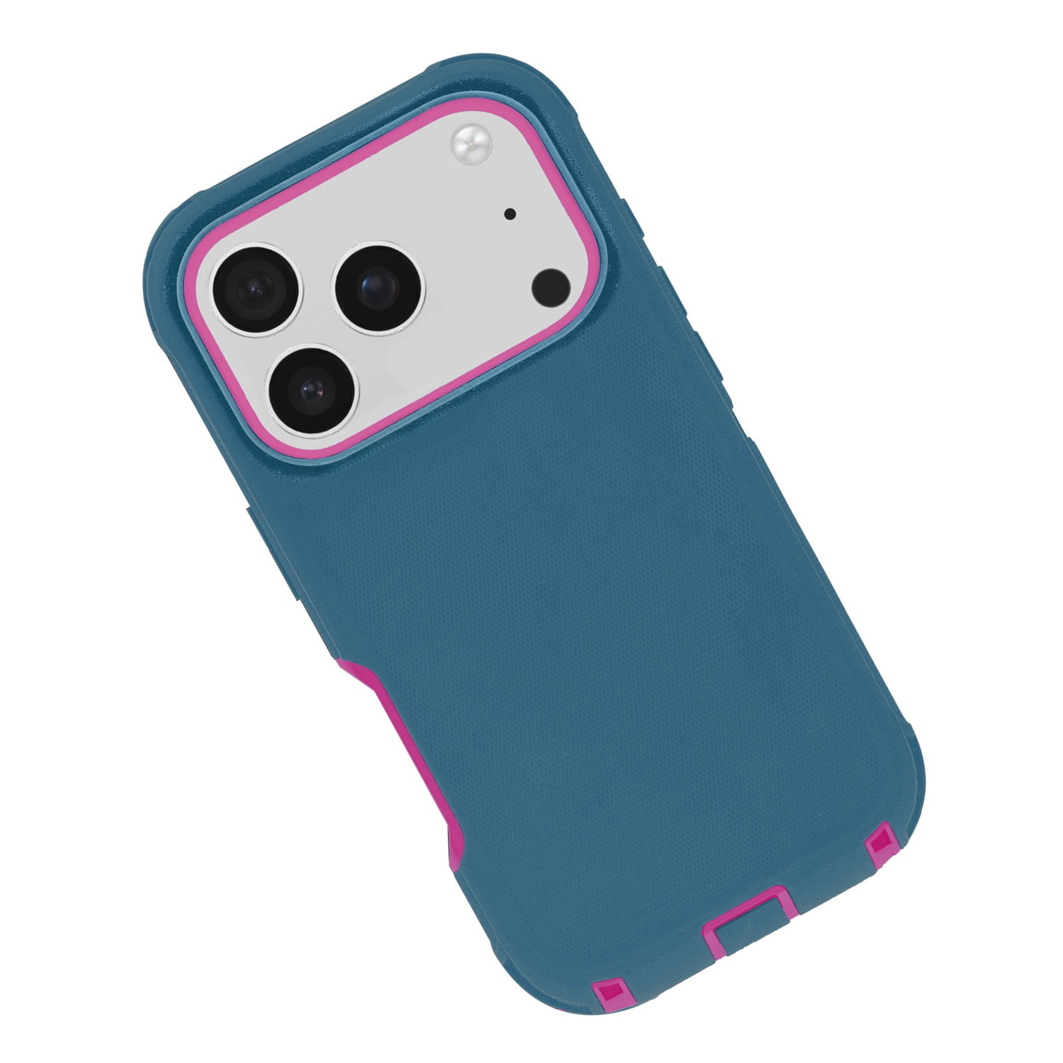 Protective Rugged Cover for iPhone 17 Pro Max - Teal and Pink