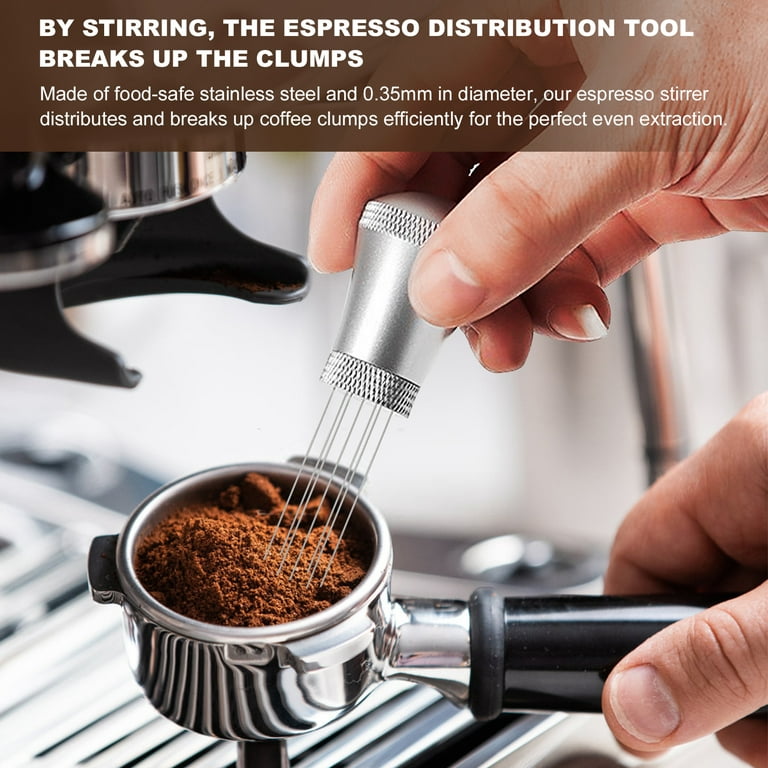 Wdt , Espresso Stirrer Distribution Tool For Barista, 7 Needles Espresso  Coffee Stirrer With Stand