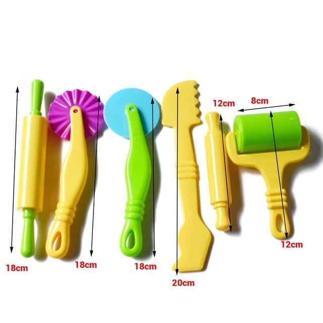 20pcs DIY Clay Mold Modeling Clay Kit Plastic Play Dough Tools Set for Children Kid Gift