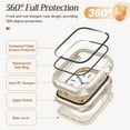 thumbnail image 2 of 3 Pack Waterproof Apple Watch Case for Series 8 & 7 Screen Protector 45mm, 360 Protective Glass Face Cover + Back Bumper for iWatch Accessories 45 mm, dark blue, 2 of 5