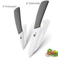 thumbnail image 1 of Ceramic Knife Set of Kitchen 6-inch Chef Knife + 3-inch Paring Knifewith Sheath Soft-Grip Handle Vegetable Fruit Slicing Rustproof, 1 of 6