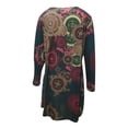 thumbnail image 5 of DPTALR Robe d'Été Vintage Rétro Décontractée pour Femme à Manches Longues, Col en V, à Imprimé Floral, 5 of 5