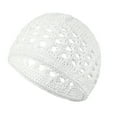 thumbnail image 2 of Crochet Beanie Hollow Out Cap for Women (White One Size), 2 of 3