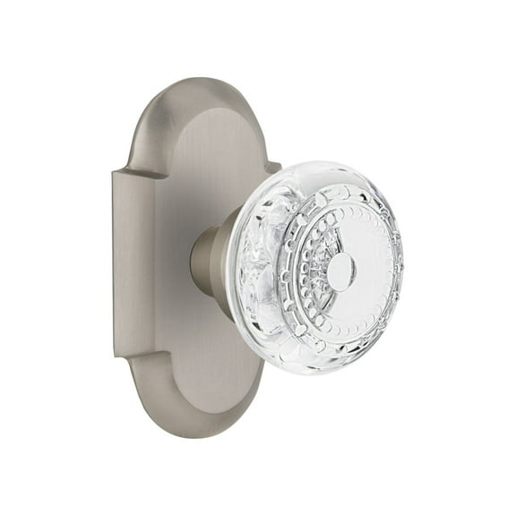 Nostalgic Warehouse Cotcme_Sd_Nk Vintage Crystal Meadows Single Dummy Door Knob - Nickel
