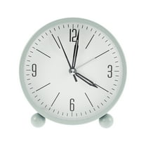 Ghojet Alarm Clock, Silent Non Ticking Alarm Clock,Battery Powered, Suitable for Children's Heavy Sleepers, Bedroom, Bedside office, Green