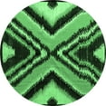 thumbnail image 1 of Ahgly Company Indoor Round Abstract Emerald Green Modern Area Rugs, 6' Round, 1 of 4