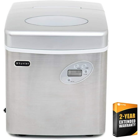 Whynter IMC-490SS Portable Ice Maker  49-Pound  Stainless Steel Bundle with 2 YR CPS Enhanced Protection Pack