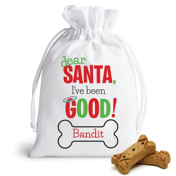 Personalized Dear Santa Pet Drawstring Pouch