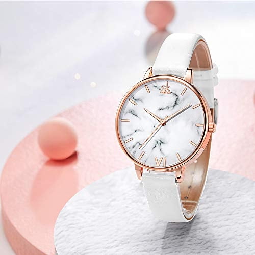 SHENGKE Creative Simplicity Reloj de Mujer de Cuero Genuino Elegante Relojes de Mujer Relo SHENGKE SHENGKE