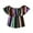 Multicoloured - stemntstripe, variant on bar III Womens Ruffle Off the Shoulder Blouse, Multicoloured, XX-Small