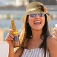 thumbnail image 4 of WASHWEPE Elegant Church Hat in Khaki with Lace Decoration Perfect for Sophisticated Occasions, 4 of 6