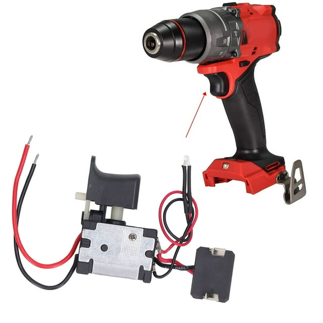 Drill Trigger Switch, Speed Control 7.2-24V Cordless Drill Trigger Switch Small Light For Power Tool