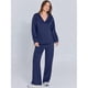 thumbnail image 5 of Conjuntos de Dos Piezas para Mujer, Moda de Otoño 2025, Pantalones Anchos, Conjunto de Estar por Casa, para Viajes y Vacaciones. Azul Oscuro XXXL, 5 of 9