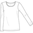 thumbnail image 2 of Allure by White Cross Women's Long Sleeve Crew Neck Solid Stretch T-Shirt, 2 of 2