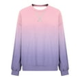 thumbnail image 5 of Womens Gradient Color Sweatshirt Long Sleeve Round Neck Pullover Casual Loose Fall Tunic Tops Oversized Shirt, 5 of 5