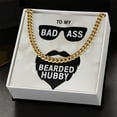 thumbnail image 7 of Husband Gift Necklace, To My Bearded Hubby, Birthday Gift Necklace, Cuban Chain Necklace, Anniversary Gift Necklace For Husband, Gift From Wife, 7 of 7