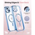 thumbnail image 3 of Fashion Transparent Magnetic Wireless Charging Case For Magsafe For iPhone 14 Plus 13 12 11 Pro Max Plating Soft Silicone Cover, 3 of 5