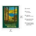 thumbnail image 2 of Marlborough Sounds - South Island New Zealand - Vintage Travel Poster by Leonard C. Mitchell c.1934 - Master Art Print (Unframed) 9in x 12in, 2 of 4