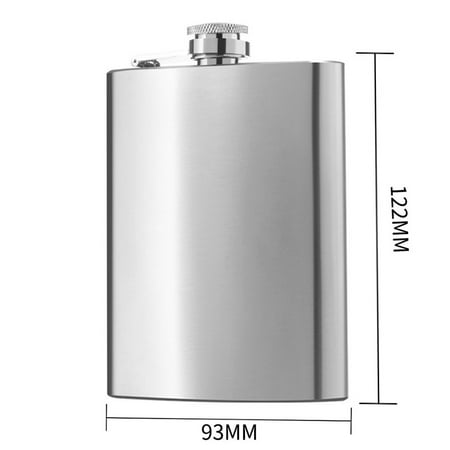 

6/8Oz Hip Flask Stainless Steel Whiskey Liquor Pocket Wine Bottle Large Capacity