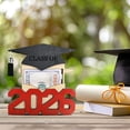 thumbnail image 5 of 2026 Graduation Money Holder, Wooden Cash Gift Card Holder with Grad Cap, Money Cash Envelope Box, Tabletop Decoration for Grad Party, Practical & Meaningful Graduation Keepsake, Red, 5 of 7