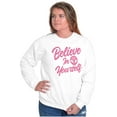 thumbnail image 5 of Cute Inspirational Motivation Alien Women Crewneck Sweatshirt Brisco Brands M, 5 of 6