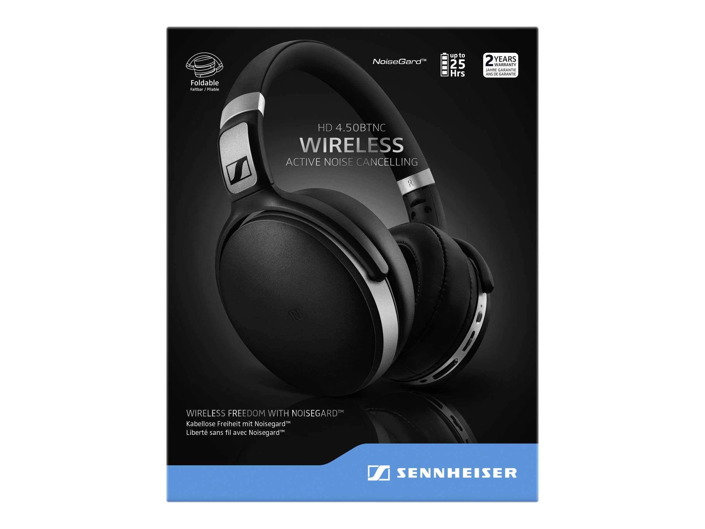 Sennheiser Bluetooth Noise-Canceling Over-Ear Headphones, Black, HD 4.50 BTNC - image 5 of 14