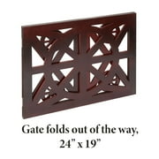 Etna 3 Panel Pet Gate - Trifold Wagon Wheel Dog Gate for Stairs - 48W x 19H