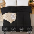 thumbnail image 3 of YEPCLUB Comforters King size, Duvet Insert, All Season Duvet, Black Down Alternative Hotel Comforter, Lightweight Quilt with Corner Tabs, Machine Washable (Black, King 102x90 Inches), 3 of 10