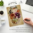 thumbnail image 2 of FMSHPON Floral Skull Flowers Clipboard Hardboard Wood Nursing Clip Board and Pull for Standard A4 Letter 13x9 inches, 2 of 2