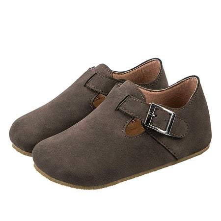 

Toyella Fashionable Simple Velcro Anti-slip Children s Shoes Brown Size190