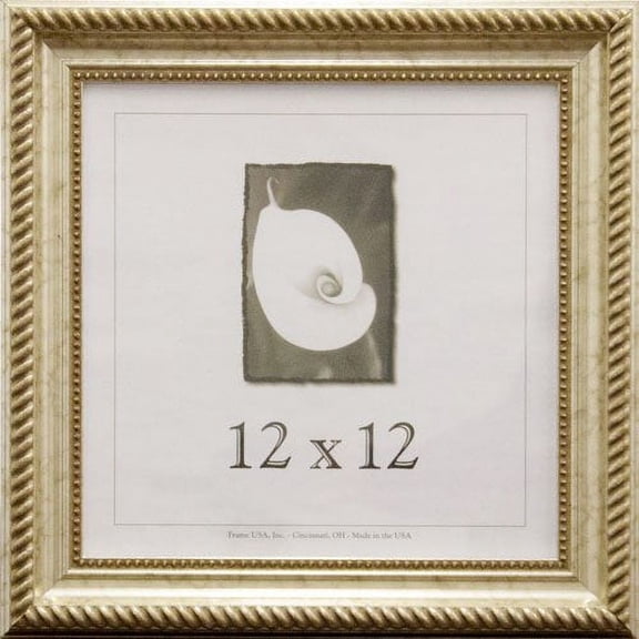12x12 Antique Wood Picture Frame (Silver)