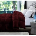 thumbnail image 2 of D.N.G. BEDDINGS 3 Piece Half Piece Pinch Pleated luxury Comforter Set Premium 800 Thread Count 100% Egyptian Cotton Super Soft (Oversized Super King Size Wine Color), 2 of 3
