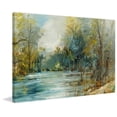 thumbnail image 2 of Large Canvas Wall Art Print - Antique Forest River Painting on Framed Canvas - 60" x 40" Wall Decor, 2 of 6