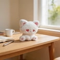 thumbnail image 2 of Cat Plush Toy, Cute Emo Style Stuffed Animal Doll, Soft Fluffy Kitten Plushie for Kids & Adults, Cartoon Cat Pillow for Home Decor & Gift White Cat,, 2 of 9