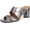 Gunmetal Leather, variant on Women's Merlot Heeled Sandal Red Suede 9W
