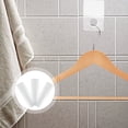 thumbnail image 2 of SHISUYAN 100pcs Portable Display Hooks Clear Self Adhesive Hanging Tabs with Sticky Backing, 2 of 8