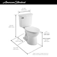 thumbnail image 4 of American Standard Vormax Tall Height 2-Piece 1.28 GPF Single Flush Elongated Toilet in Bone, Seat Not Included, 4 of 9