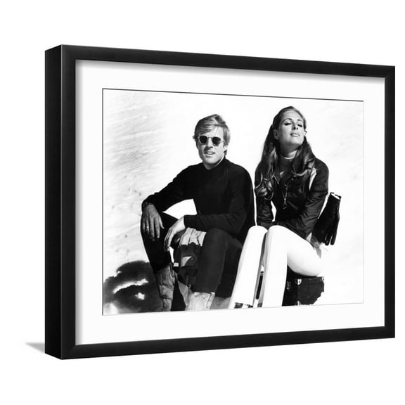 Art.com Downhill Racer, Robert Redford, Camilla Sparv, 1969 Premium Photographic Print, Black Frame Wall Art, 21" x 17"