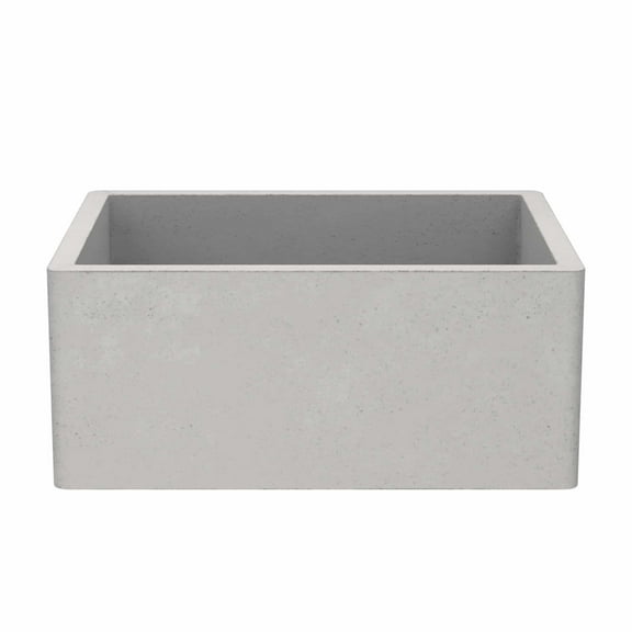 Native Trails Nsk2418 Nativestone 24" Farmhouse Single Basin Concrete Kitchen Sink - Wood