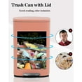 thumbnail image 3 of XF XINFENG 13 Gallon Step Trash Can with Lid, 50 Liter Stainless Steel Pedal Garbage Bin with Removable Inner Bucket for Kitchen Office Bedroom,Pink, 3 of 8