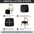 thumbnail image 4 of Fundas de asiento impermeables Genina para sillas de comedor, color beige, 4 unidades, 4 of 7