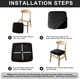 thumbnail image 4 of Fundas de asiento impermeables Genina para sillas de comedor, color beige, 4 unidades, 4 of 7