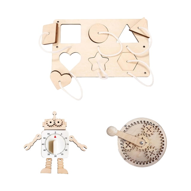 3 Uds Tablero Ocupado Piezas De Bricolaje Forma Y Engranaje De Con Juguetes De Temporizador Hugo tablero ocupado