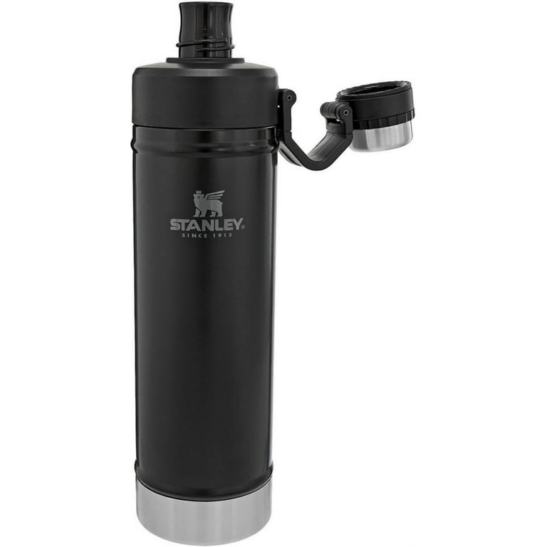 STANLEY Classic 25 oz Matte Black Double Walled Vacuum Insulated Stainless  Steel Water Bottle with Screw Cap 