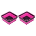 thumbnail image 1 of Uxcell 2Pcs Bandeja de Piezas Magnéticas Plegable Trays de Herramientas Cuadradas Pequeñas Organizador de Piezas Metálicas Rojo Rosa, 1 of 5