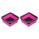 thumbnail image 1 of Uxcell 2Pcs Bandeja de Piezas Magnéticas Plegable Trays de Herramientas Cuadradas Pequeñas Organizador de Piezas Metálicas Rojo Rosa, 1 of 5