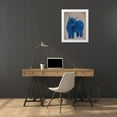 thumbnail image 3 of Fab Funky 26x32 White Modern Wood Framed Museum Art Print Titled - Highland Cow 2, Blue, Full, 3 of 4