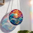thumbnail image 4 of GNOIX Acrylic Puzzles Suncatcher Window Hanging, 7.4 Inch Sun Catcher Acrylic Puzzles, Garden Decoration for Women Men Mom Birthday Gift Home Decor (Sunrise Ocean Wave Landscape A), 4 of 8
