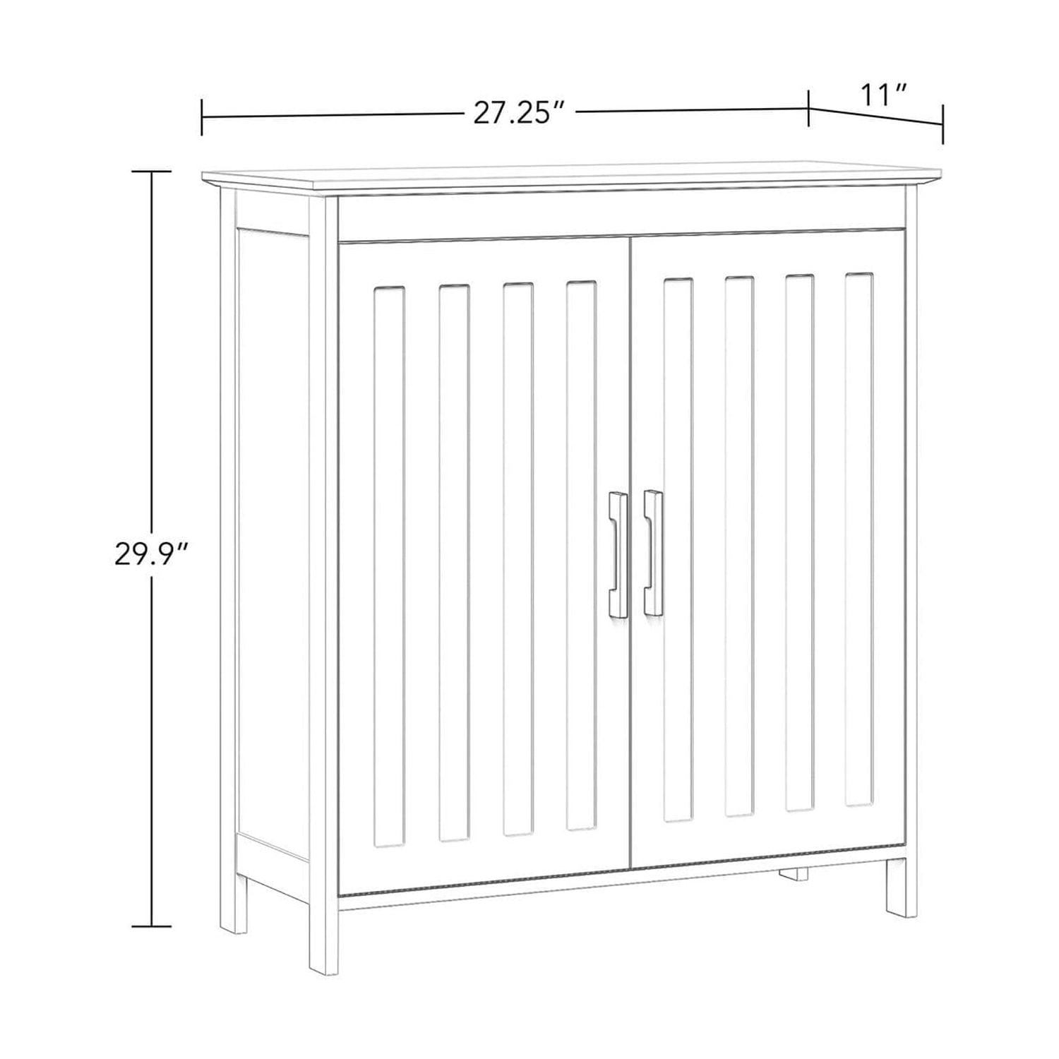 Monroe Armoire de plancher à deux portes - Blanc